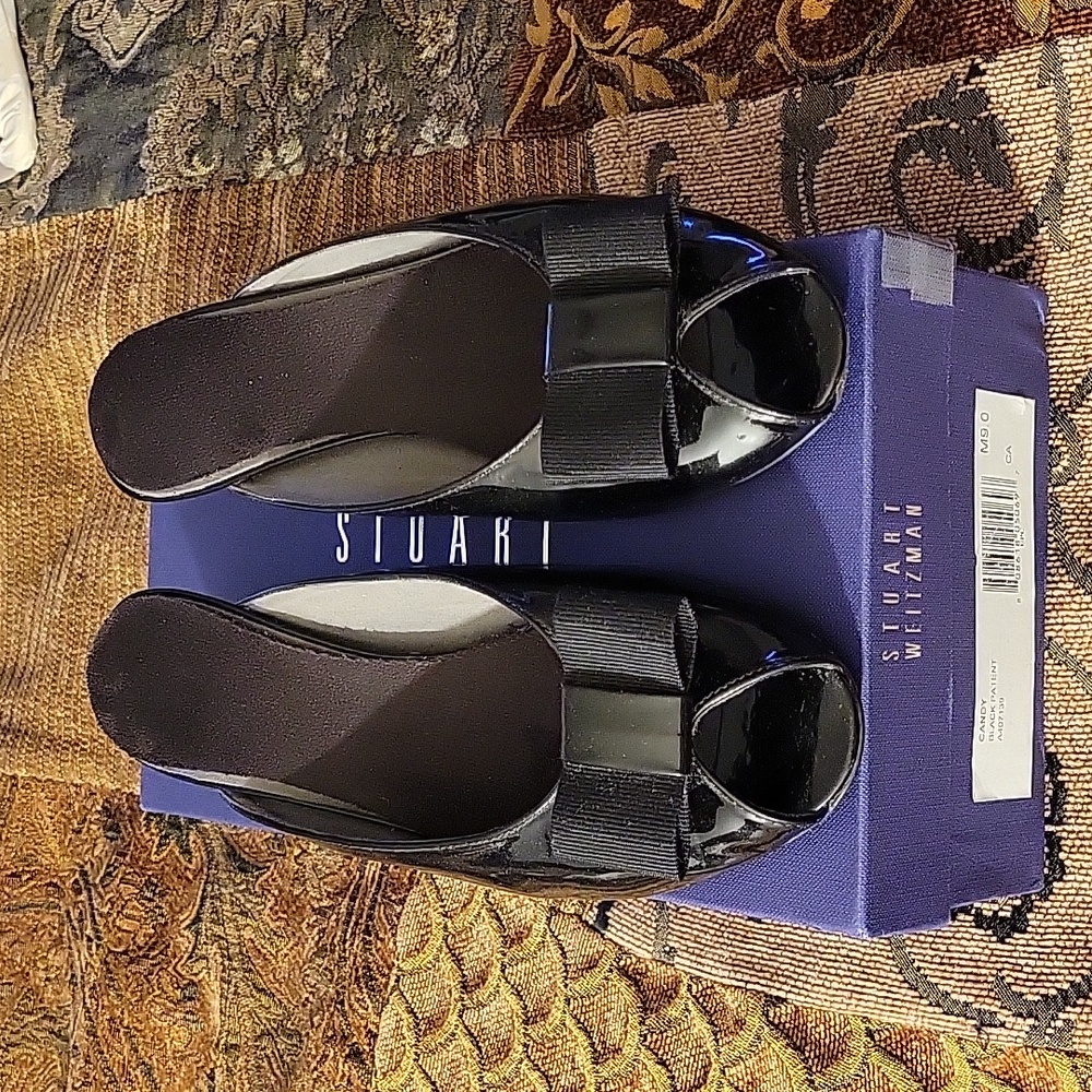 Stuart Weitzman Candy Patent Mule